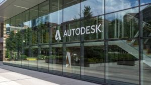 An Autodesk (ADSK) sign on an office in Toronto, Canada. stocks to buy
