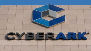 Cyberark (CYBR) logo on a corporate building