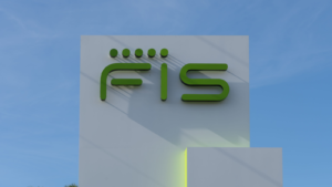 Close up of FIS ground sign in Tampa, Fl, USA. Fidelity National Information Services (FIS) is an American company which offers a wide range of financial products.