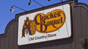 Cracker Barrel Old Country Store sign on the outside of one of its locations