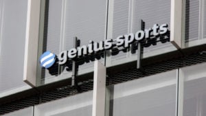 Genius sports logo. Genius Sports is a sports data and technology company that provides data management and integrity services.