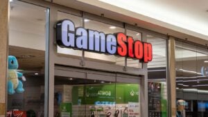 An empty GameStop (GME) store in Dresden, Germany.