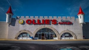 The exterior of an Ollie's Bargain outlet retail location
