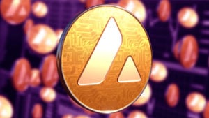 gold Avalanche (AVAX) cryptocurrency concept coin, Avalanche price predictions