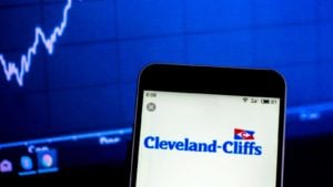 Cleveland Cliffs (CLF) logo on an iPhone