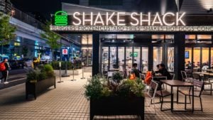 A Shake Shack (SHAK) restaurant in Tokyo, Japan.