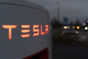 An image of a Tesla EV charger