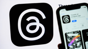 The META backed Threads app as a compelling alternative to Twitter. Social media application technology concept.