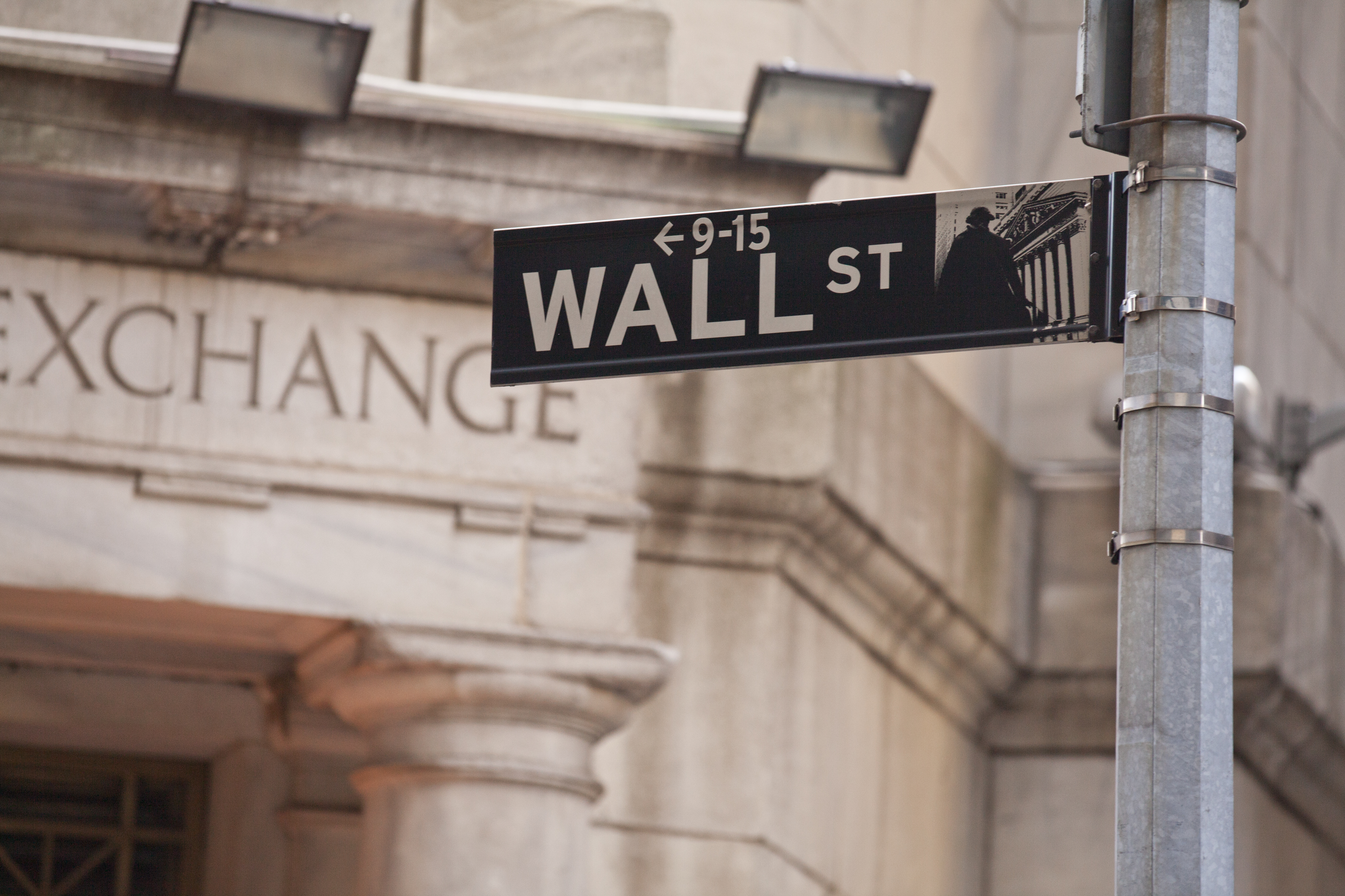 A sign for Wall Street.
